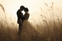 Wedding photography outdoors kissing. AI generated Image by rawpixel.