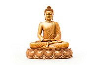 A buddha statue white background representation spirituality. AI generated Image by rawpixel.