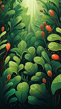 Spring lush green leaves outdoors pattern nature. AI generated Image by rawpixel.