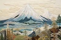 Fuji mountain japan landscape painting nature. AI generated Image by rawpixel.