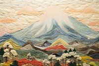Fuji mountain japan landscape painting pattern. AI generated Image by rawpixel.