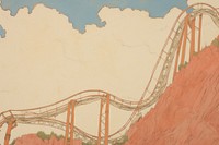 Themepark painting architecture creativity. AI generated Image by rawpixel.