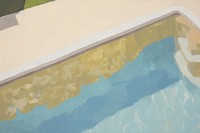 Modern swimming pool painting art architecture. AI generated Image by rawpixel.