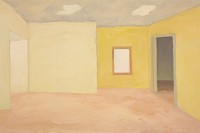Empty room painting flooring art. AI generated Image by rawpixel.