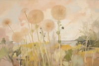 Dandelions painting art flower. AI generated Image by rawpixel.