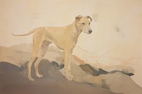 Dog painting art animal. AI generated Image by rawpixel.