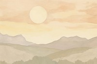 Sunset view painting backgrounds outdoors. AI generated Image by rawpixel.