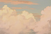 Clouds on sunset sky and sea painting backgrounds abstract. AI generated Image by rawpixel.