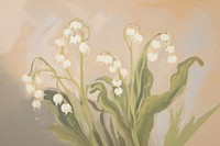 Lily of the valleys painting flower plant. AI generated Image by rawpixel.