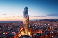 Barcelona landmark architecture cityscape outdoors. AI generated Image by rawpixel.