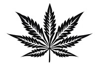 Cannabis stencil shape plant. AI generated Image by rawpixel.