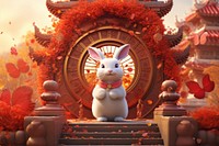 Chinese new year cartoon autumn representation. AI generated Image by rawpixel.