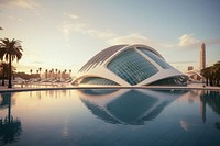 City of Arts and Sciences landmark architecture building. AI generated Image by rawpixel.