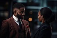 Black business man adult woman togetherness. AI generated Image by rawpixel.