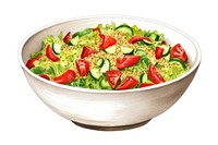 Healthy salas bowl plate food white background. AI generated Image by rawpixel.