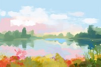 Landscpae background landscape outdoors painting. AI generated Image by rawpixel.