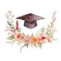 Graduation hat flower plant art. AI generated Image by rawpixel.