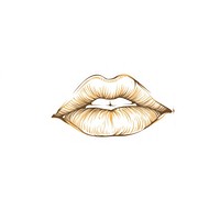 Lips drawing art white background. AI generated Image by rawpixel.