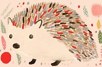 Hedgehog animal mammal art. AI generated Image by rawpixel.