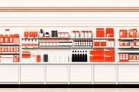 Supermarket shelf arrangement technology. AI generated Image by rawpixel.