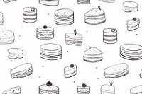 Cake backgrounds pattern drawing. AI generated Image by rawpixel.