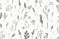 Botanical pattern backgrounds drawing. AI generated Image by rawpixel.