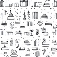Book pattern backgrounds drawing. AI generated Image by rawpixel.