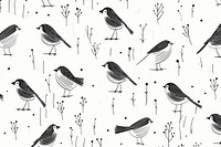 Bird backgrounds pattern drawing. AI generated Image by rawpixel.