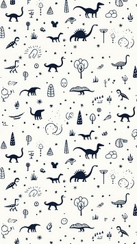 Dinosaur pattern backgrounds drawing. AI generated Image by rawpixel.