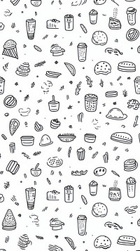 Food backgrounds pattern drawing. AI generated Image by rawpixel.