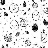 Fruit pattern doodle backgrounds. 