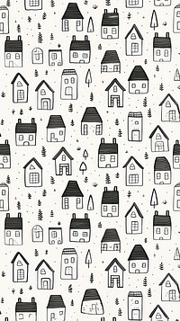 House pattern backgrounds line. AI generated Image by rawpixel.