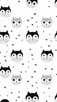 Owl pattern backgrounds mammal. AI generated Image by rawpixel.
