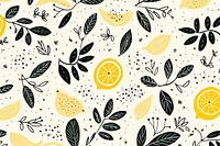 Lemon pattern backgrounds line. AI generated Image by rawpixel.