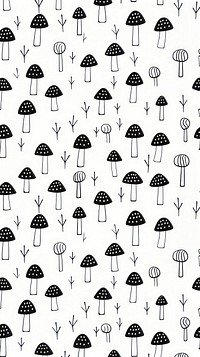 Mushroom pattern backgrounds line. AI generated Image by rawpixel.