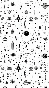 Space pattern doodle backgrounds. AI generated Image by rawpixel.