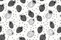 Strawberry pattern backgrounds fruit. AI generated Image by rawpixel.