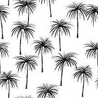 Palm tree backgrounds pattern drawing. AI generated Image by rawpixel.