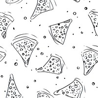 Pizza pattern doodle backgrounds.