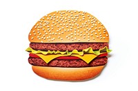 Burger burger food white background. 