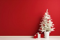 Decorate chistmas wall red wallpaper christmas anticipation illuminated.