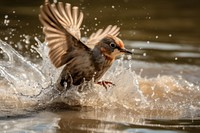 Bird hunting fish sparrow animal speed. AI generated Image by rawpixel.