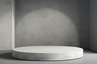 White concrete podium stage lighting architecture furniture. AI generated Image by rawpixel.