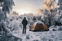 Camping outdoors nature white. AI generated Image by rawpixel.