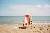 Picnic chair in beach furniture outdoors horizon. AI generated Image by rawpixel.