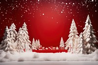 White stage podium tree snow christmas. AI generated Image by rawpixel.