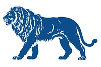 Lion mammal animal blue. AI generated Image by rawpixel.