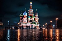 Landmark architecture building saint basil's cathedral. AI generated Image by rawpixel.