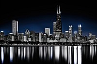 Sears Tower tower architecture metropolis. AI generated Image by rawpixel.