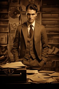 Businessman photography portrait tuxedo. AI generated Image by rawpixel.